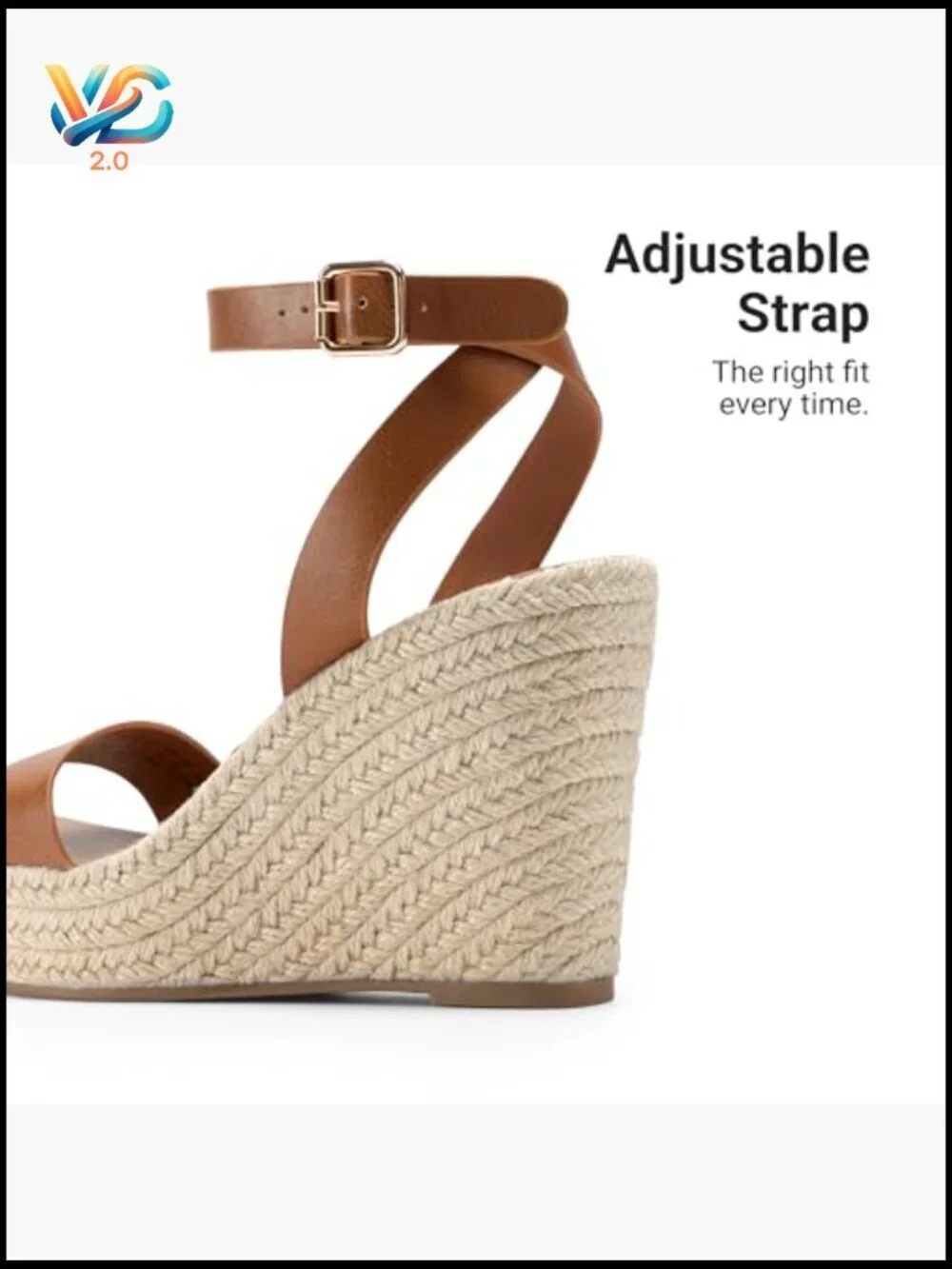 Open Toe Platform Wedge Sandals Adjustable Ankle Strap Summer Espadrilles